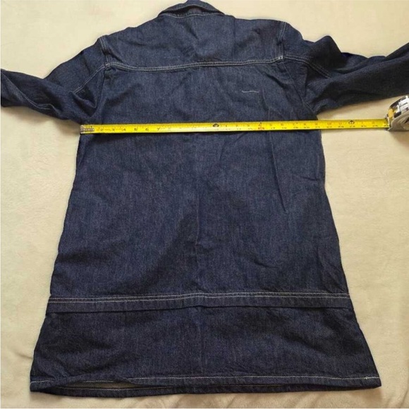 Anthropologie Dark Wash Denim Mini Shift Dress – Long Sleeve, NWT Size M - Picture 7 of 9